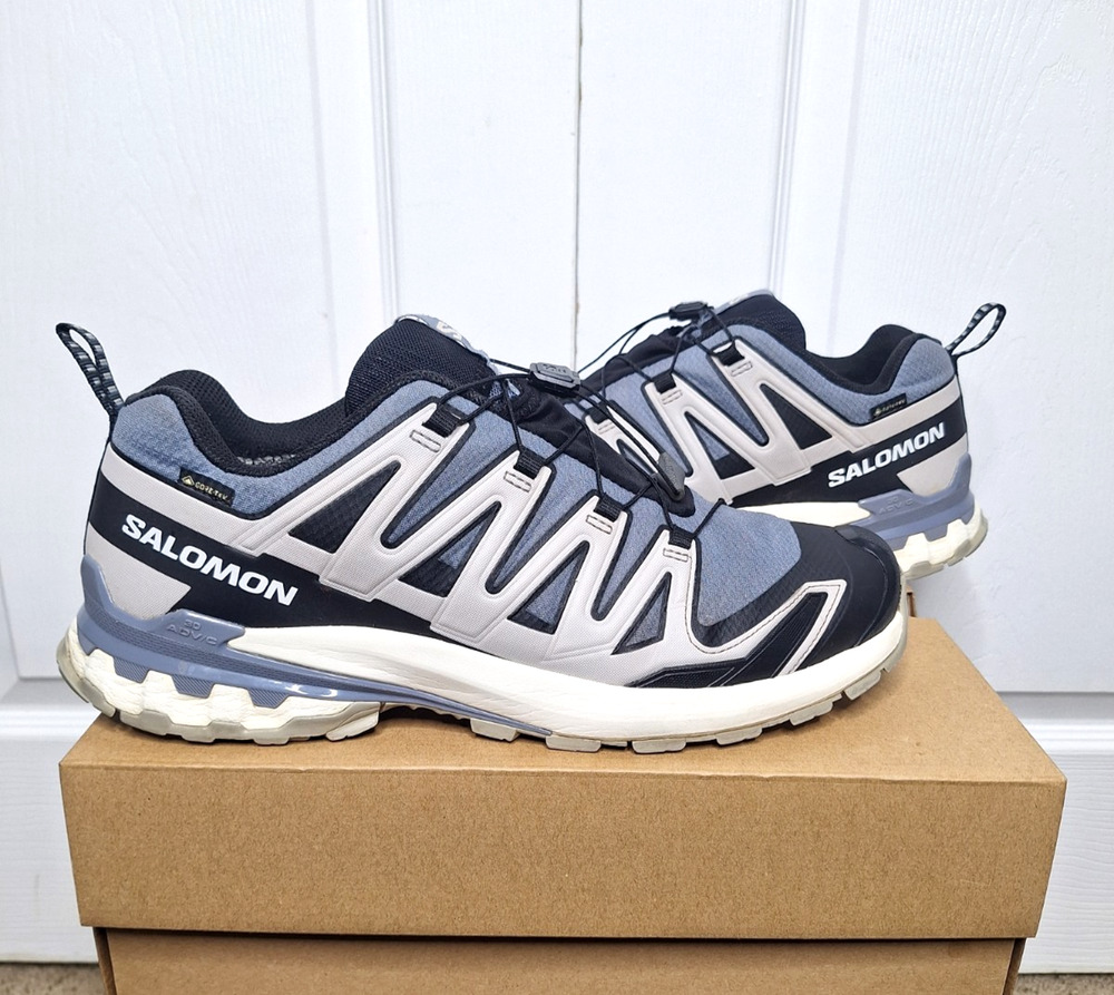 Salomon XA Pro 3D V9 Gore-Tex Grey Black Trail Shoes L47270600 size 12
